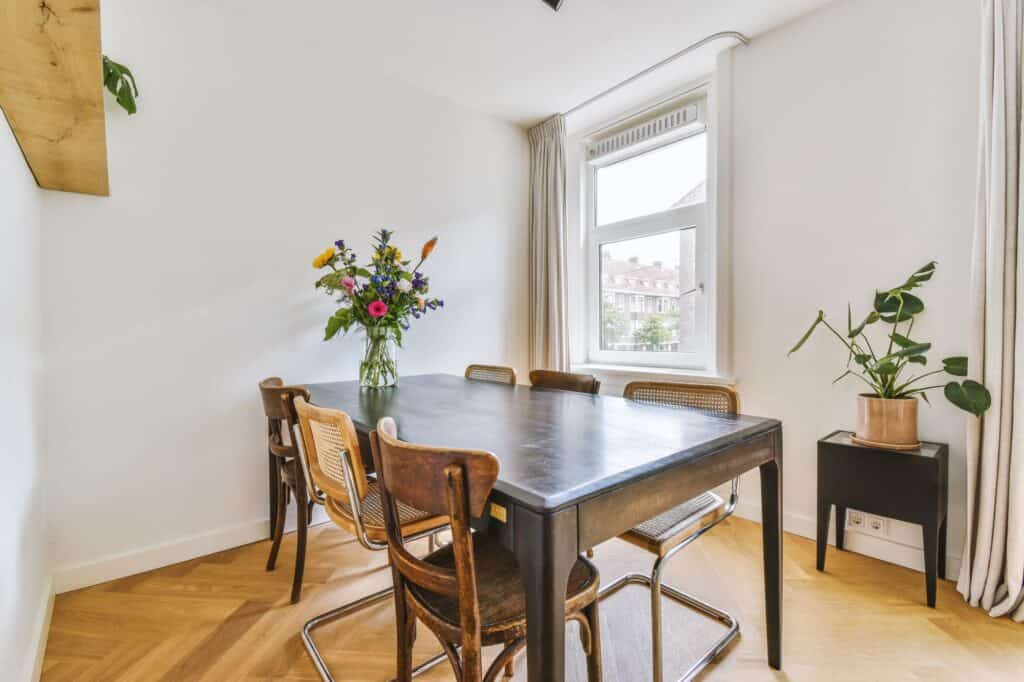 The dining area
