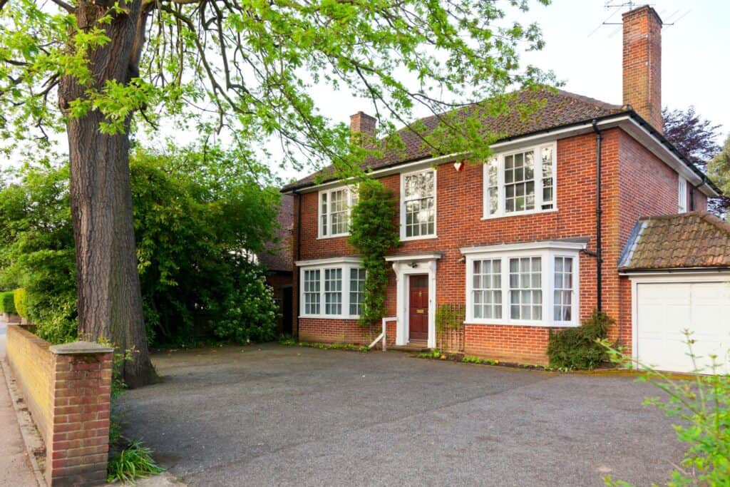 A huge brick house
